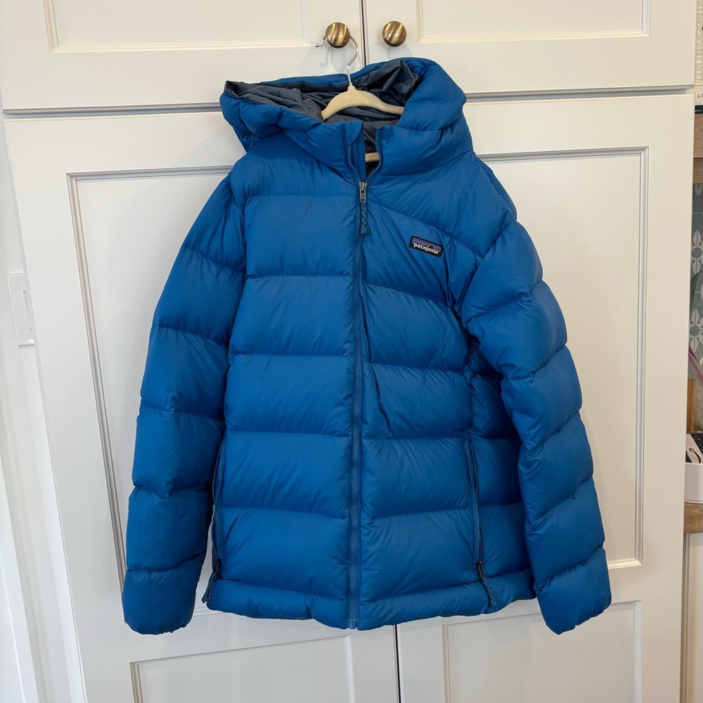 Patagonia Blue Jacket with Logo Patch